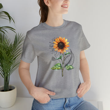 SUNFLOWERS with stems Unisex Jersey Short Sleeve Tee / COTTAGECORE / Sunflower  Tshirt