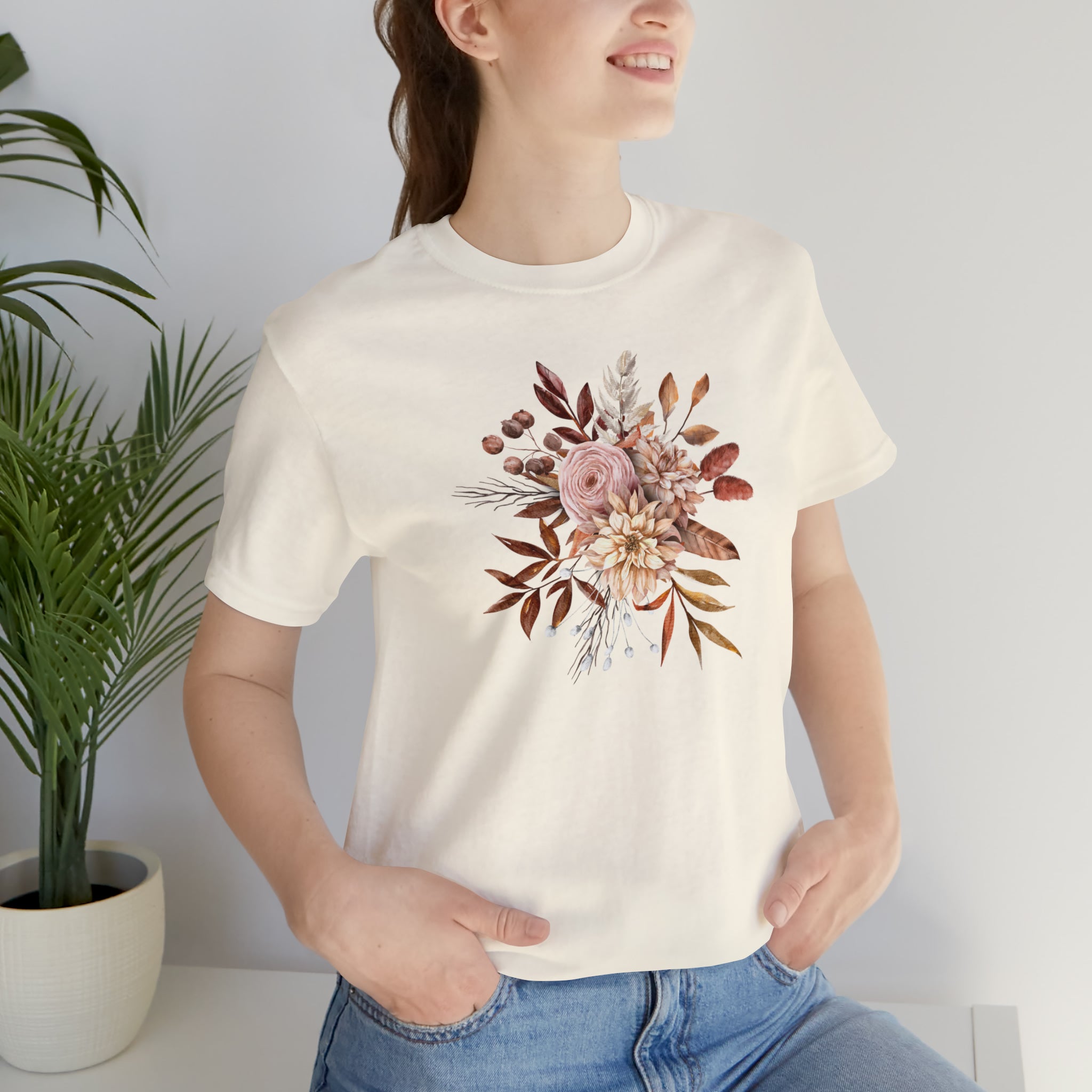 Fall Florals Unisex Jersey Short Sleeve Tee