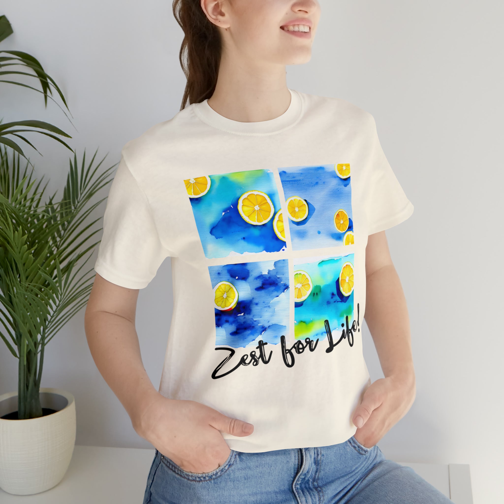 Citrus fruit graphic tee, Bright lemon design, Fruit themed t-shirt