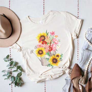 Sunflower Unisex Jersey Short Sleeve Tee / Sunflower Tshirt / Floral Tshirt/ Cottage-core