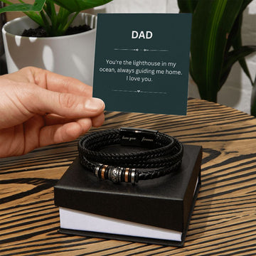 Dad, My Lighthouse - Love Note & Bracelet Set