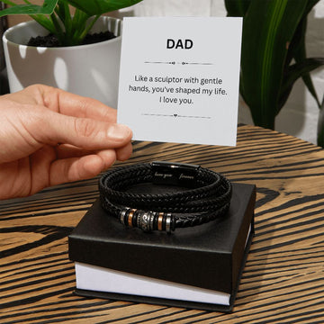 Dad, My Sculptor - Love & Gratitude Bracelet Set