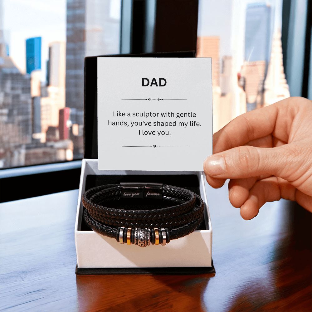 Dad, My Sculptor - Love & Gratitude Bracelet Set