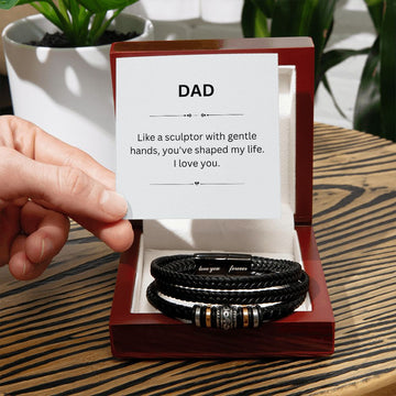 Dad, My Sculptor - Love & Gratitude Bracelet Set