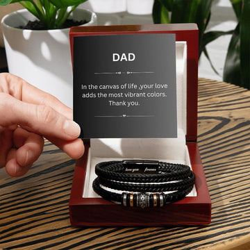 Dad, My Vibrant Canvas - Love & Thanks Bracelet Gift