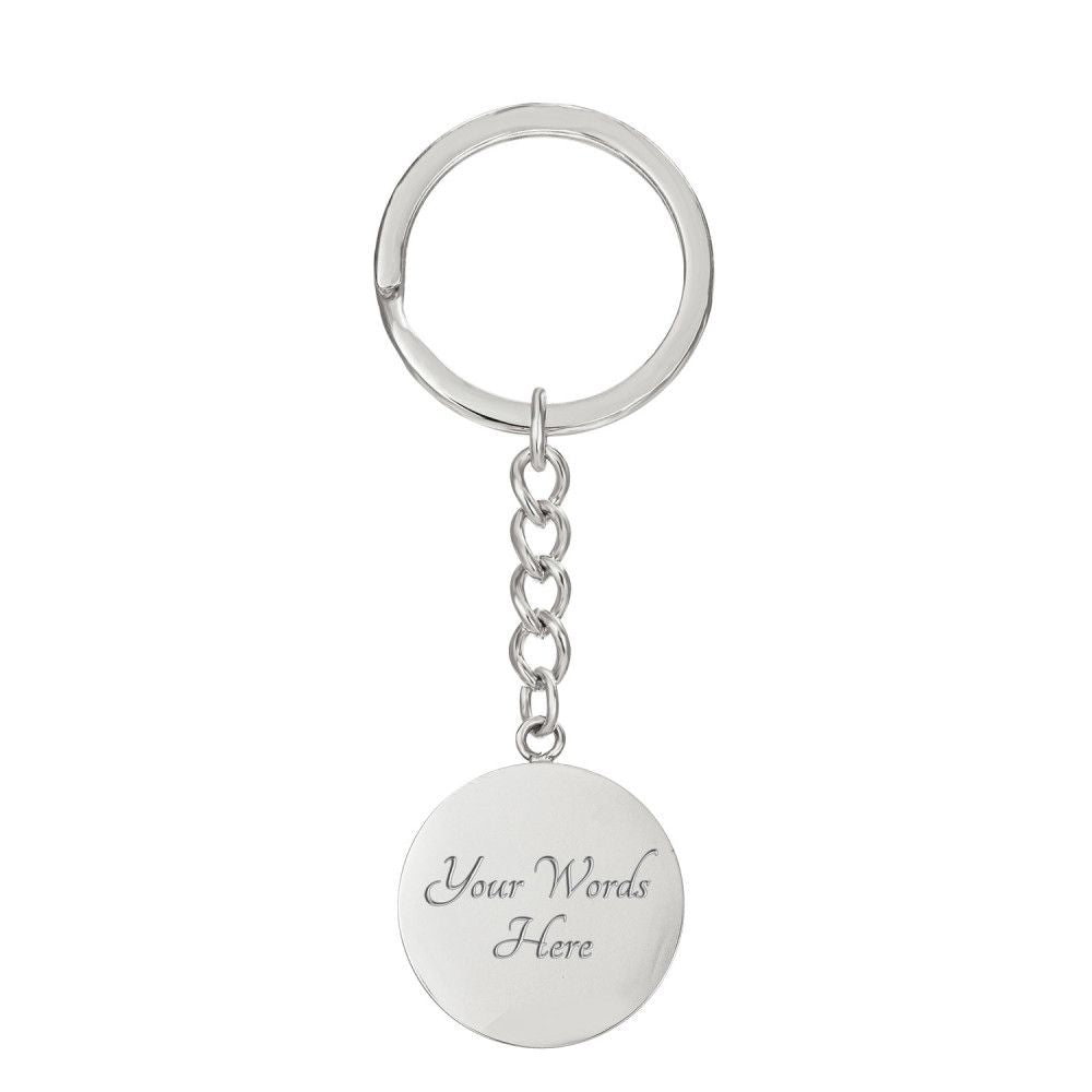 Unique Personalized Father's Day Gift - Custom Keychain with Heartfelt Message: 'Dad, My Life's Compass