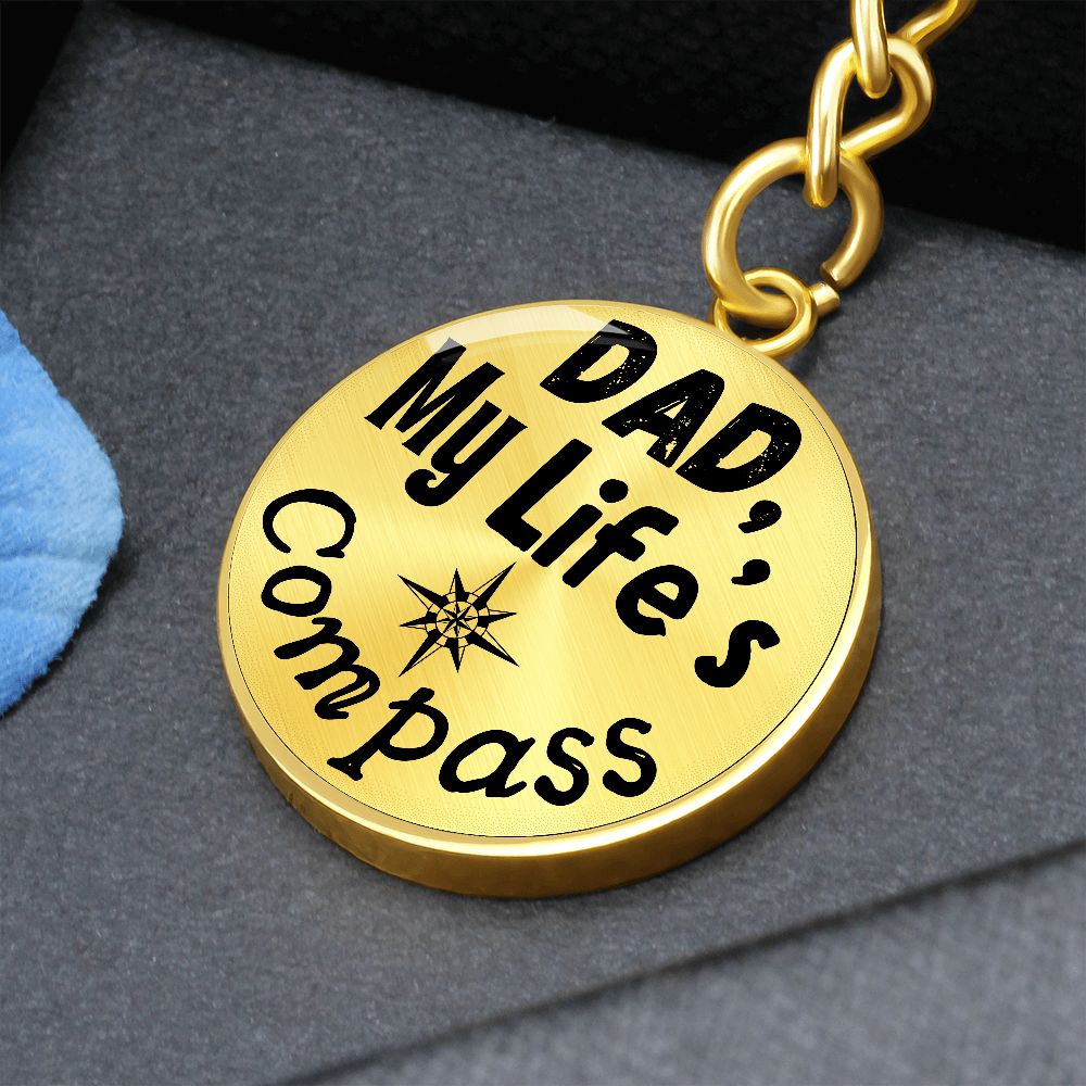 Unique Personalized Father's Day Gift - Custom Keychain with Heartfelt Message: 'Dad, My Life's Compass