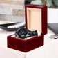 Personalized Gift for him, Black Chronograph Watch