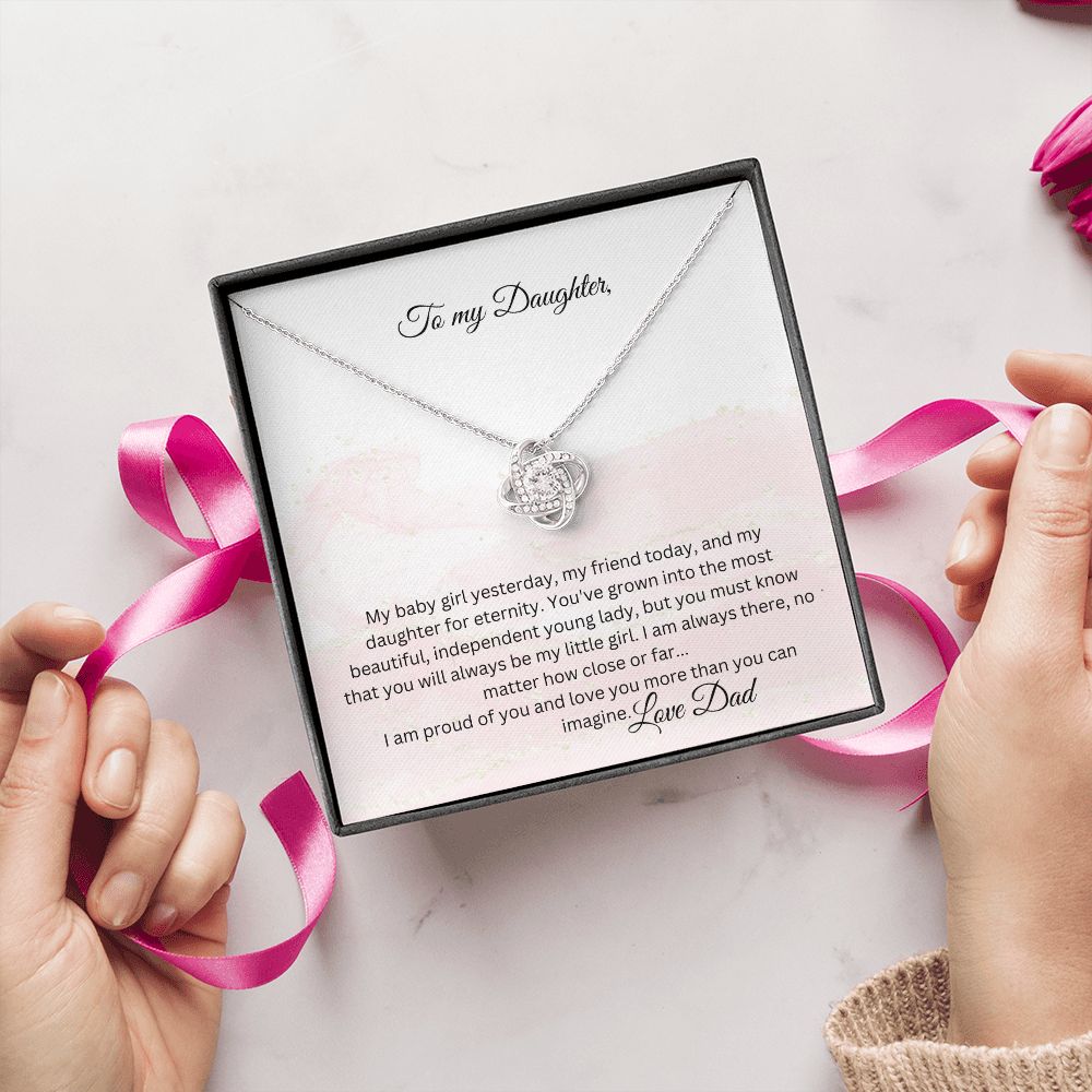 Eternal Love Pendant: A Father's Heartfelt Message to His Daughter, Gift from Dad