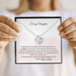 Eternal Love Pendant: A Father's Heartfelt Message to His Daughter, Gift from Dad