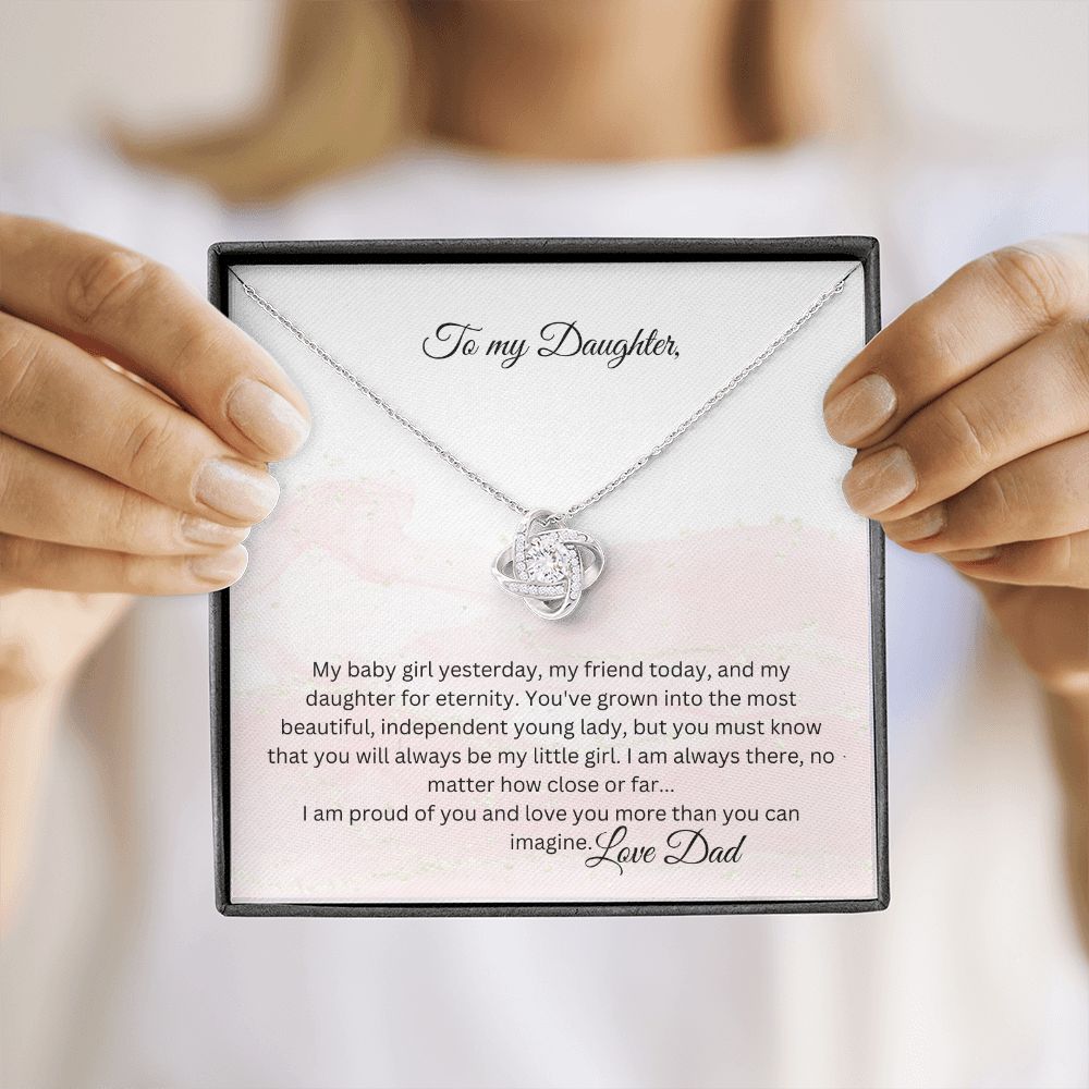 Eternal Love Pendant: A Father's Heartfelt Message to His Daughter, Gift from Dad