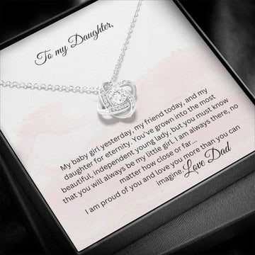 Eternal Love Pendant: A Father's Heartfelt Message to His Daughter, Gift from Dad