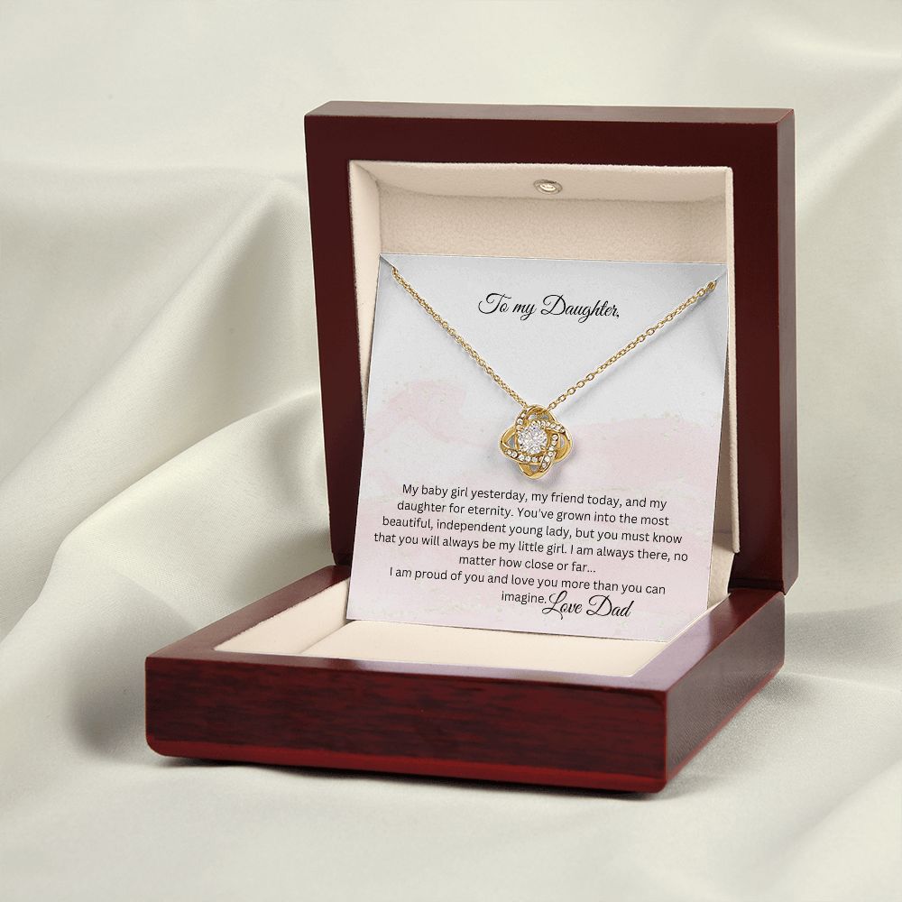 Eternal Love Pendant: A Father's Heartfelt Message to His Daughter, Gift from Dad