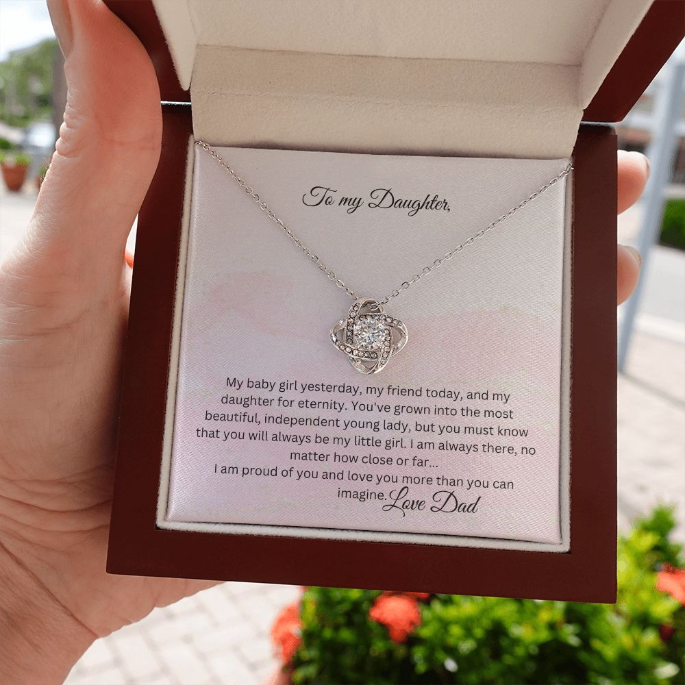 Eternal Love Pendant: A Father's Heartfelt Message to His Daughter, Gift from Dad