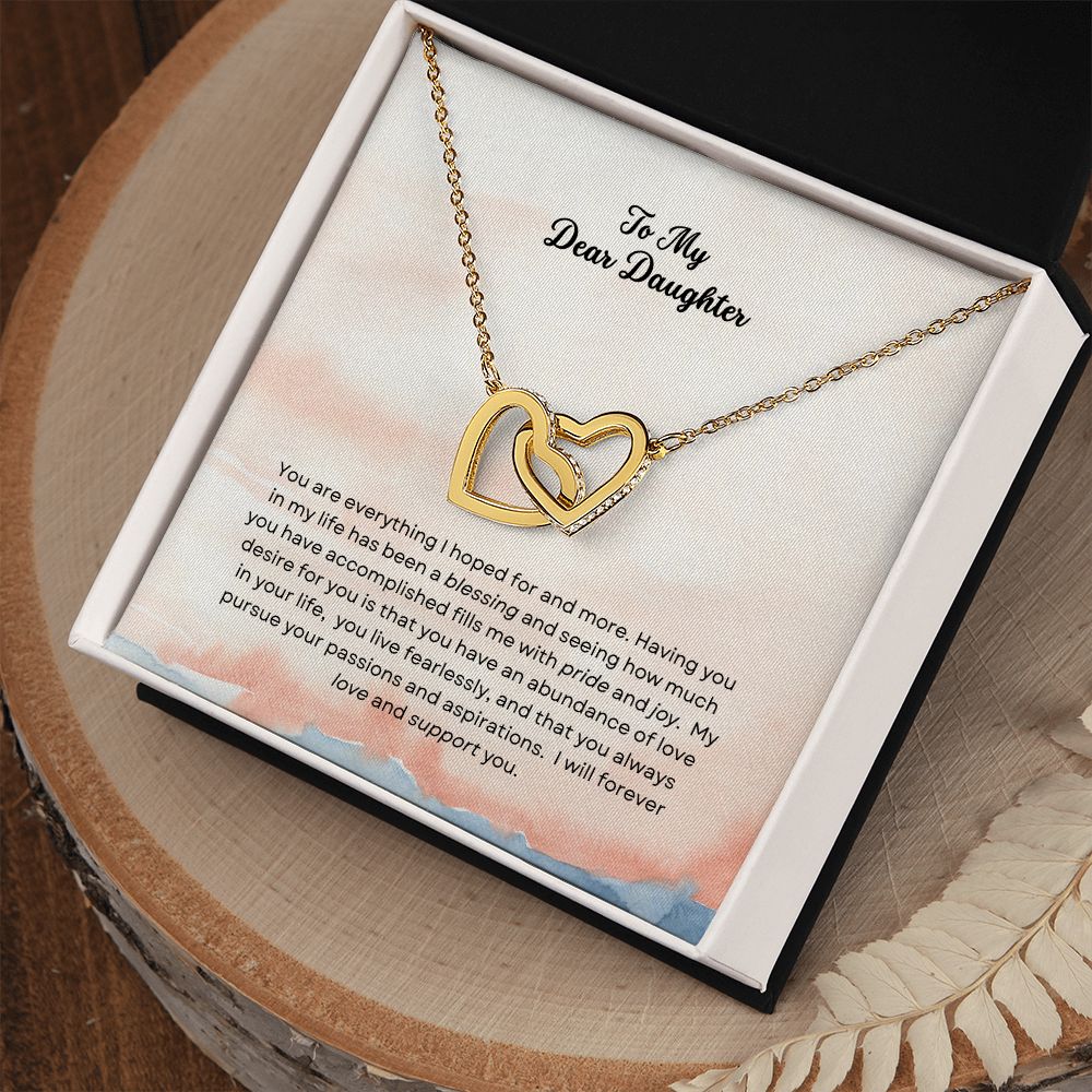 Interlocking Hearts Necklace, Gift to Mom from Daughter